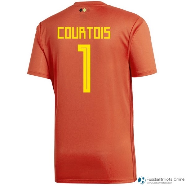 Belgica Trikot Heim Courtois 2018 Rote Fussballtrikots Günstig